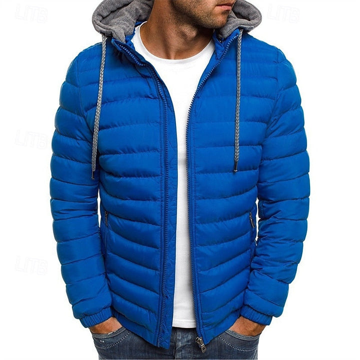 Men's Versatile Hooded Quilted Puffer Jacket