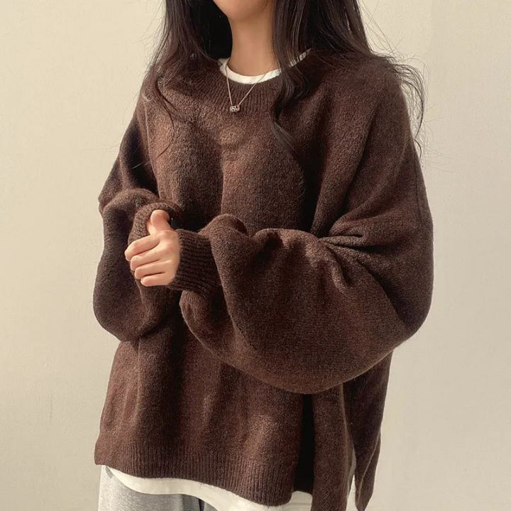 Women's Smart Knit Jumper with Crew Neck