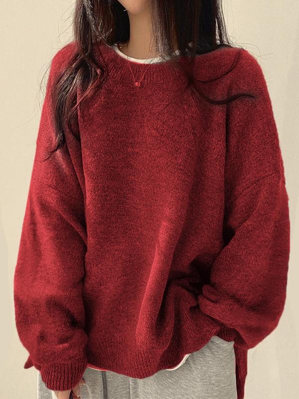 Women's Smart Knit Jumper with Crew Neck