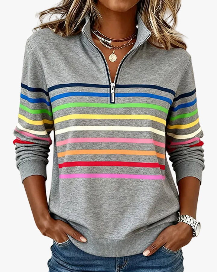 Women's Stylish Knit Quarter Zip Jumper