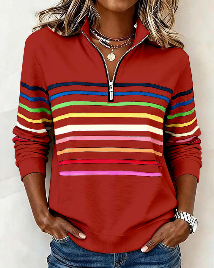 Women's Stylish Knit Quarter Zip Jumper