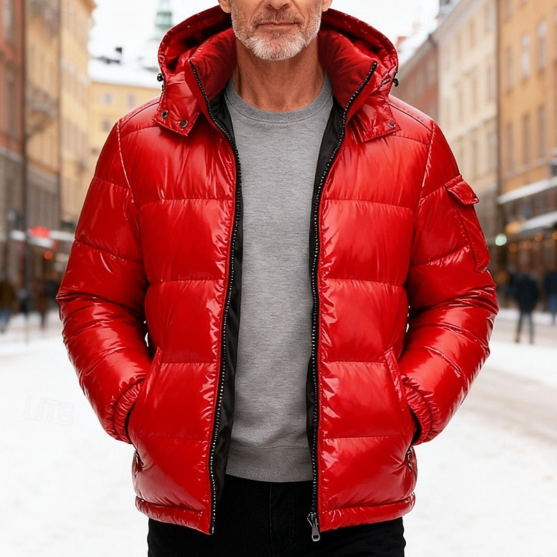 Men's Stylish Quilted Hooded Puffer Jacket