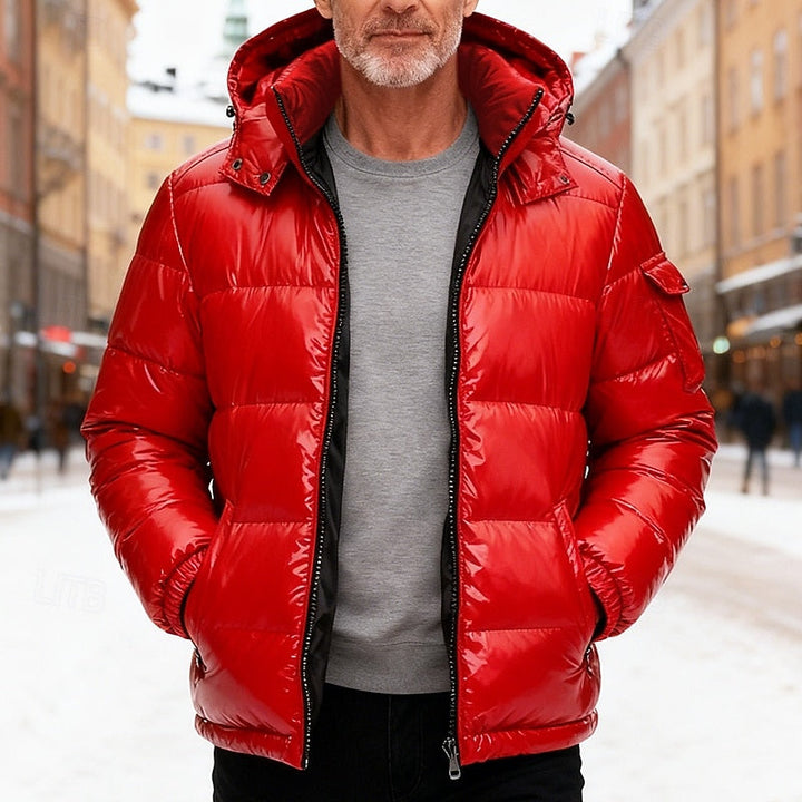 Men's Stylish Quilted Hooded Puffer Jacket